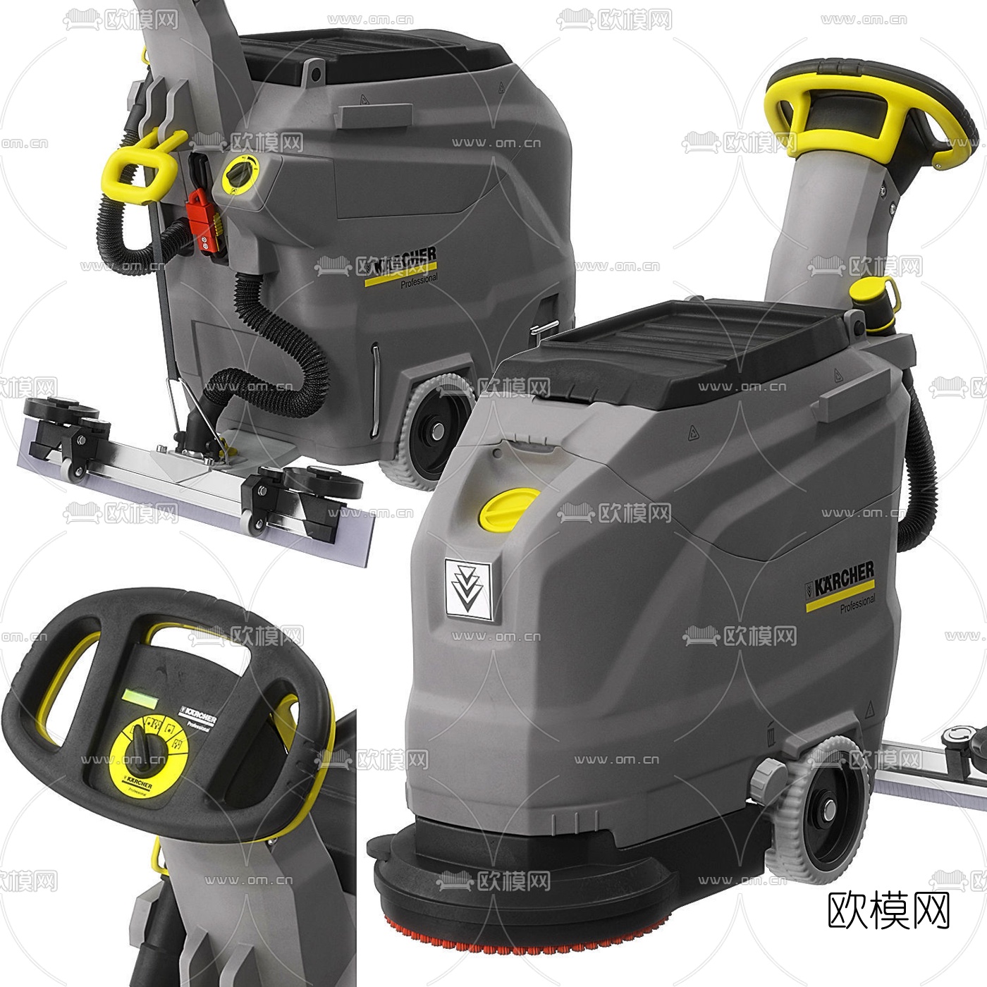 现代清洁车扫地机3d模型