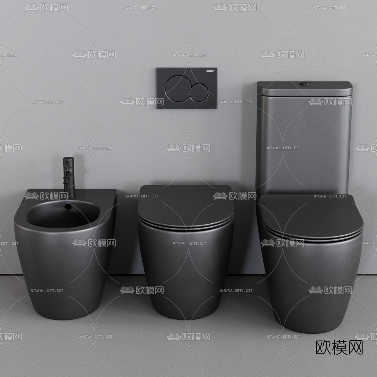 现代座便器马桶3d模型
