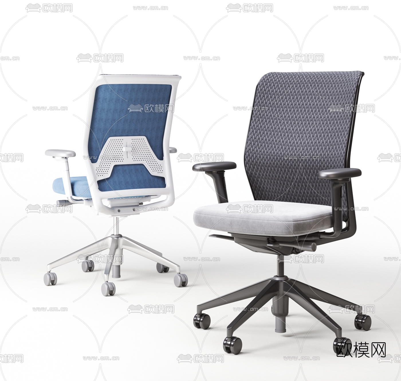 现代网布办公椅3d模型