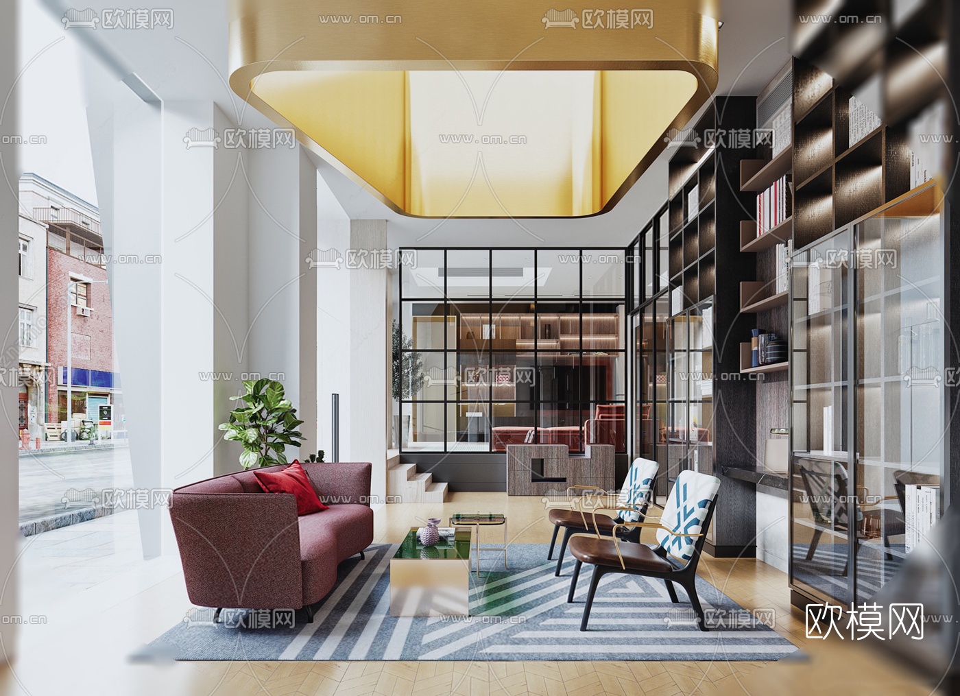 北欧品牌家具专卖店展厅3d模型下载（渲染图1）