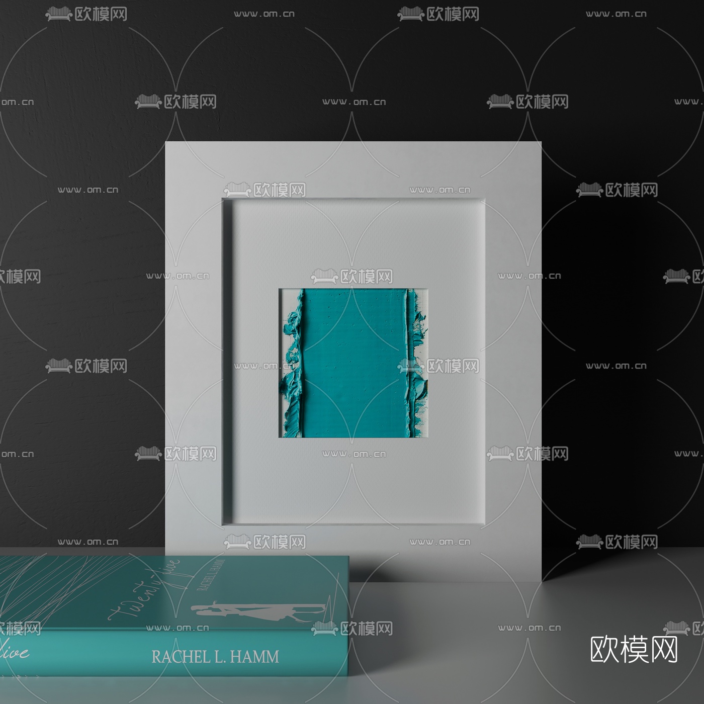 现代相框烛台花瓶摆件3d模型