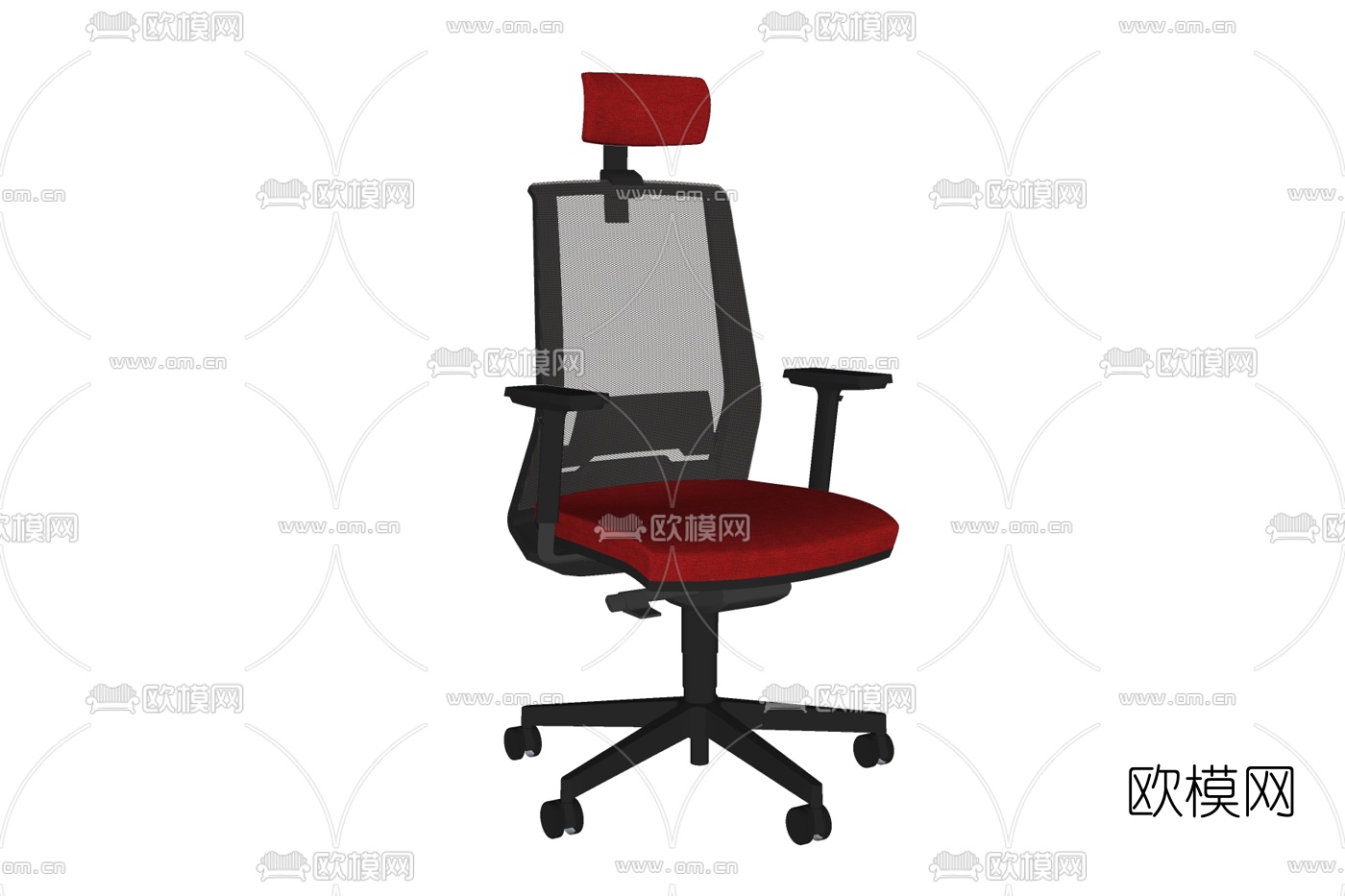 现代旋转办公椅su模型下载