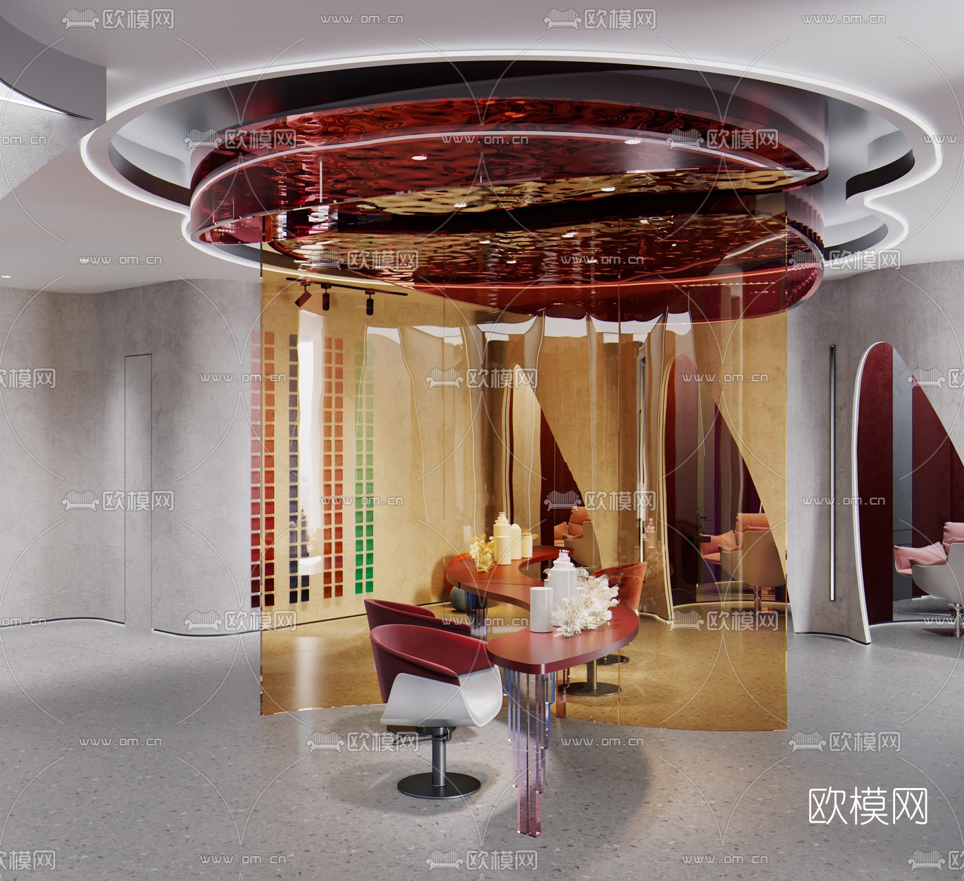 后现代理发店3d模型