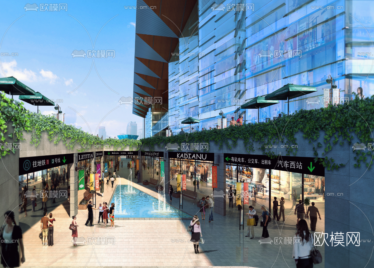 现代汽车站su模型下载（渲染图4）