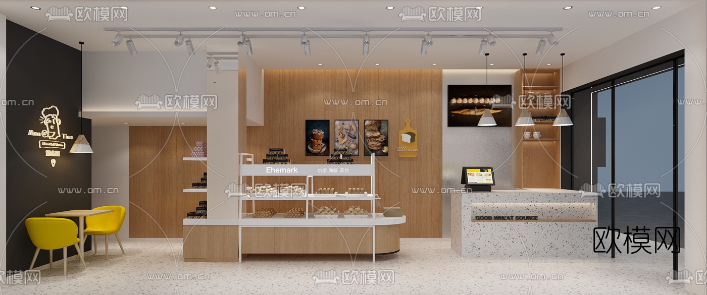 北欧面包店免费3d模型下载（渲染图1）