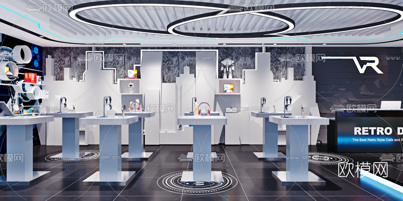 现代VR体验馆3d模型下载（渲染图3）