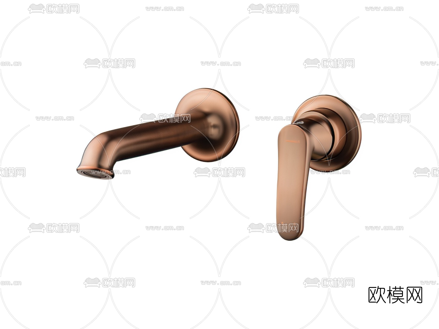 现代墙出水龙头su模型下载（渲染图1）