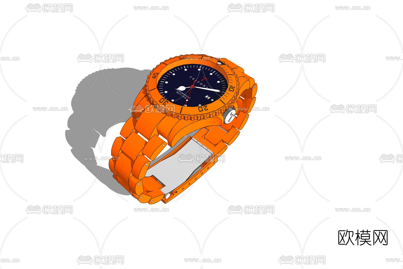 现代石英表免费su模型下载