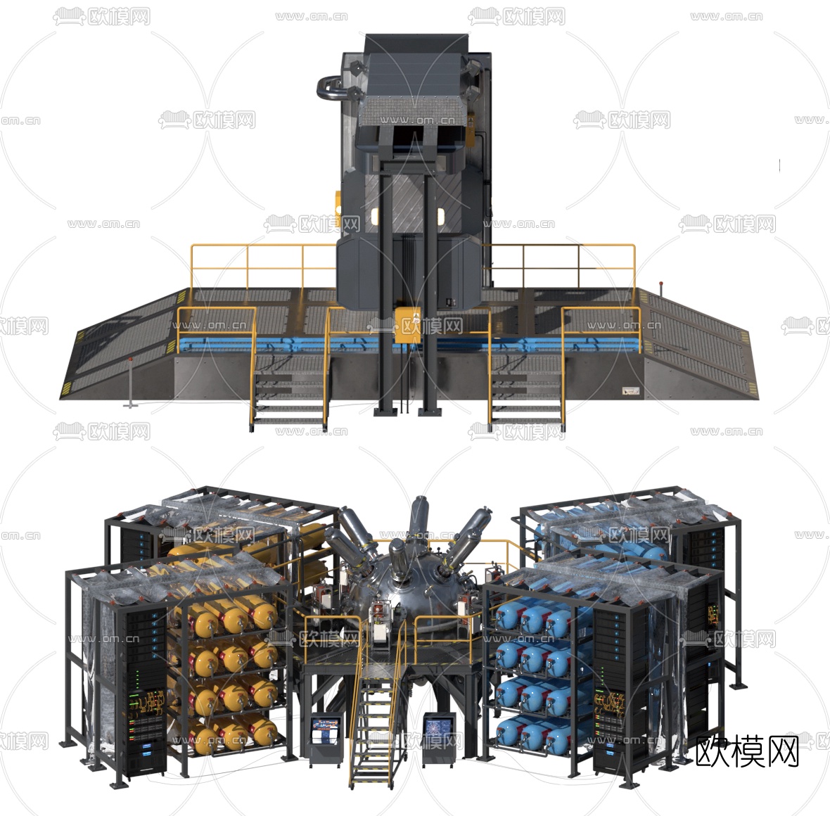 现代工业设备实验室设备3d模型