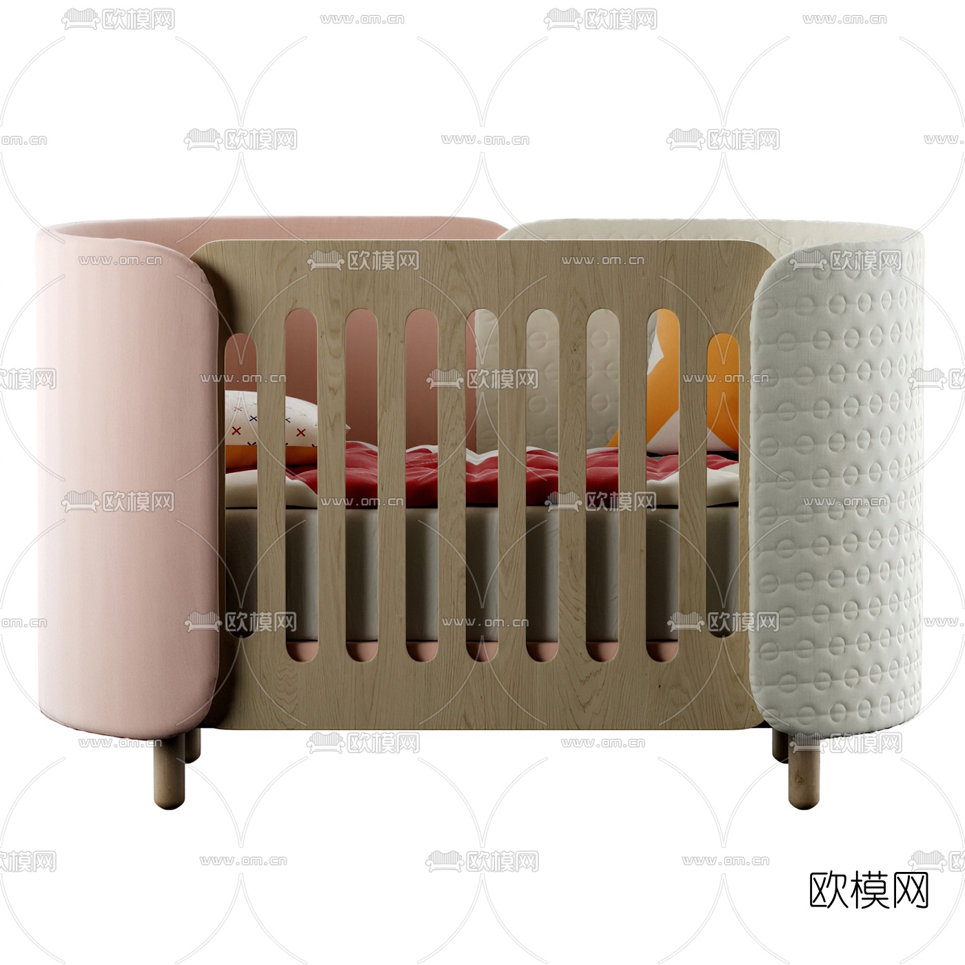 北欧婴儿床3d模型