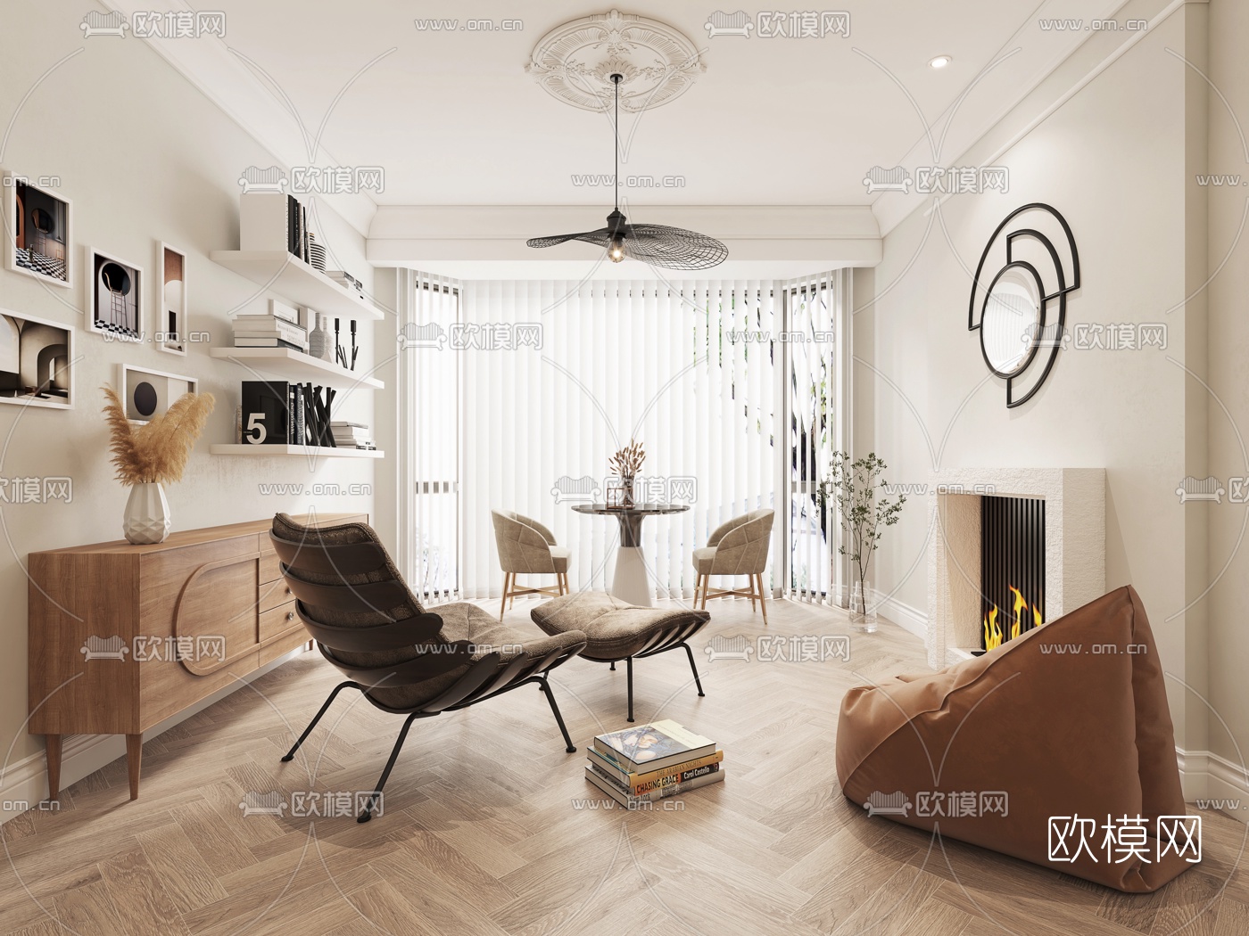 北欧休息室3d模型下载（渲染图1）