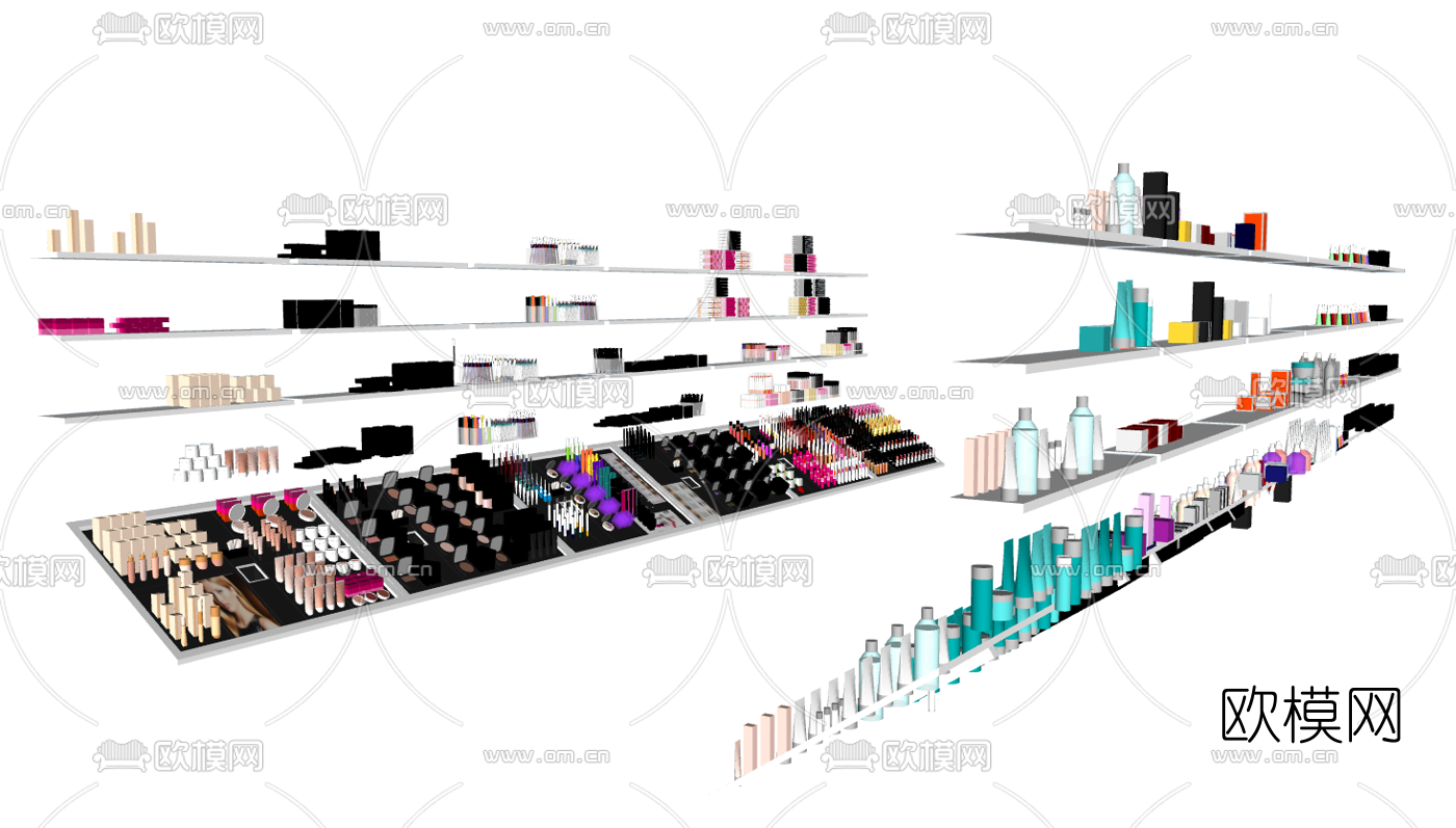 现代化妆品su模型下载