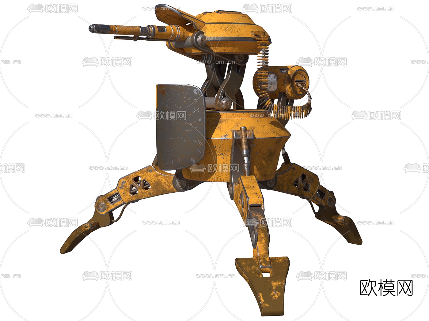 工业风战斗机器人3d模型下载