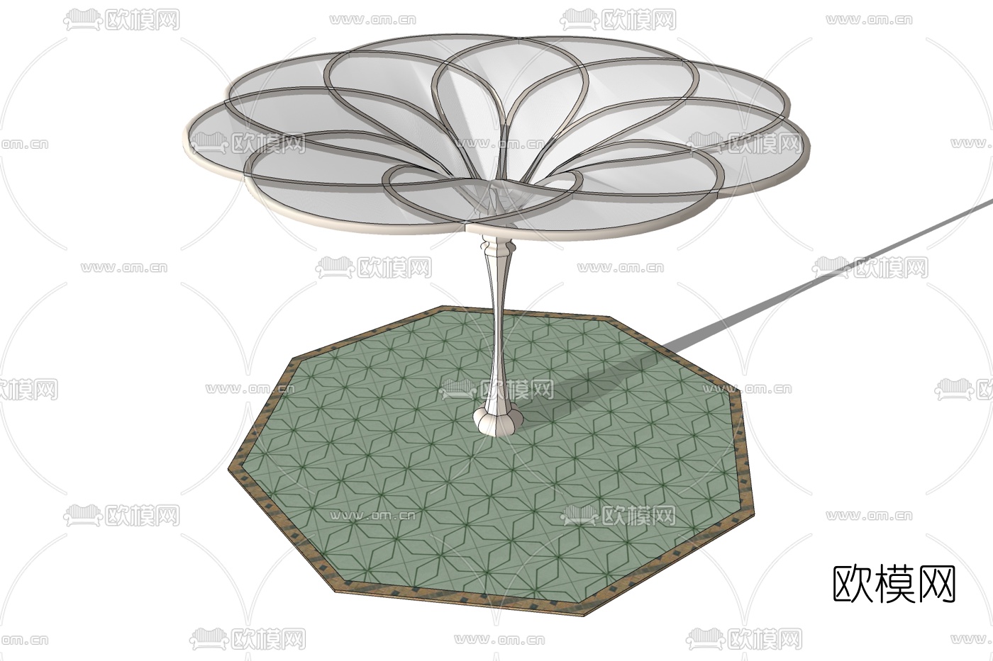 简欧凉亭免费su模型下载