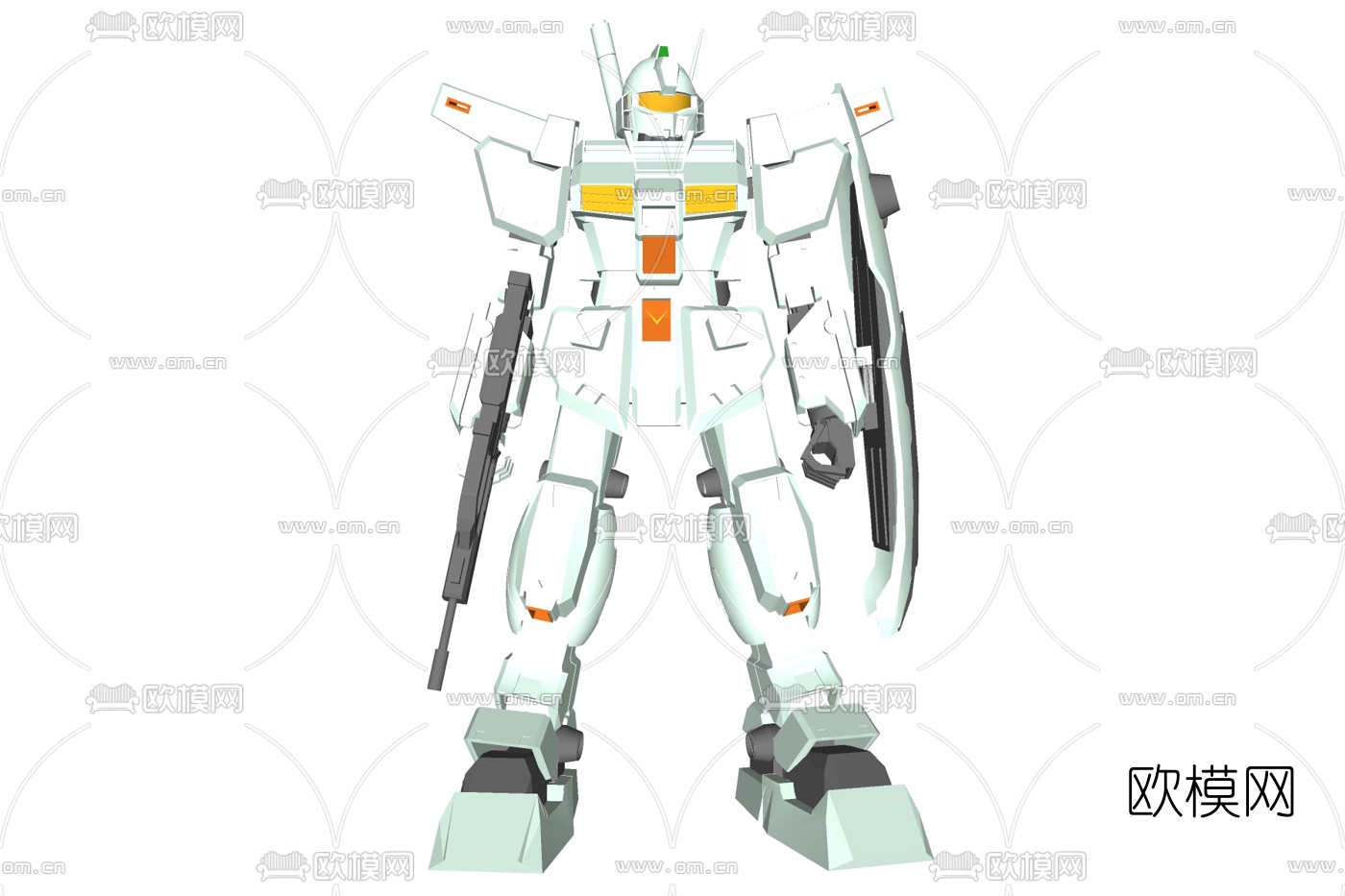 现代高达机器人玩具su模型下载