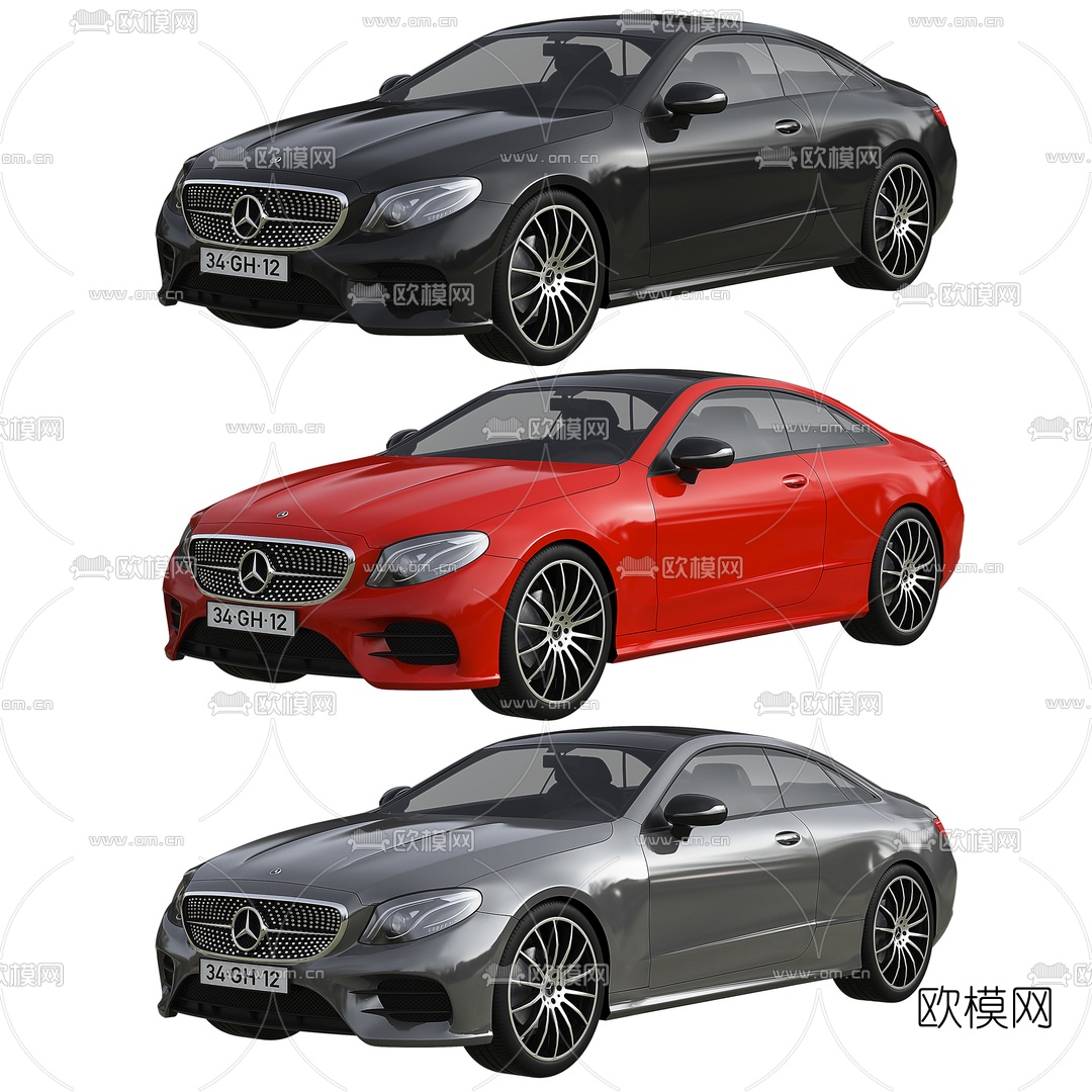 现代梅赛德斯奔驰汽车3d模型下载（渲染图5）