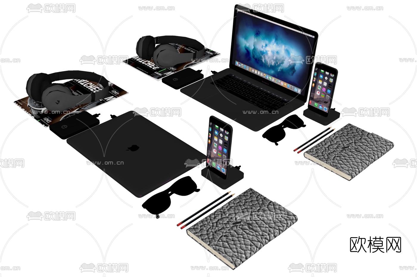 现代苹果笔记本电脑su模型下载