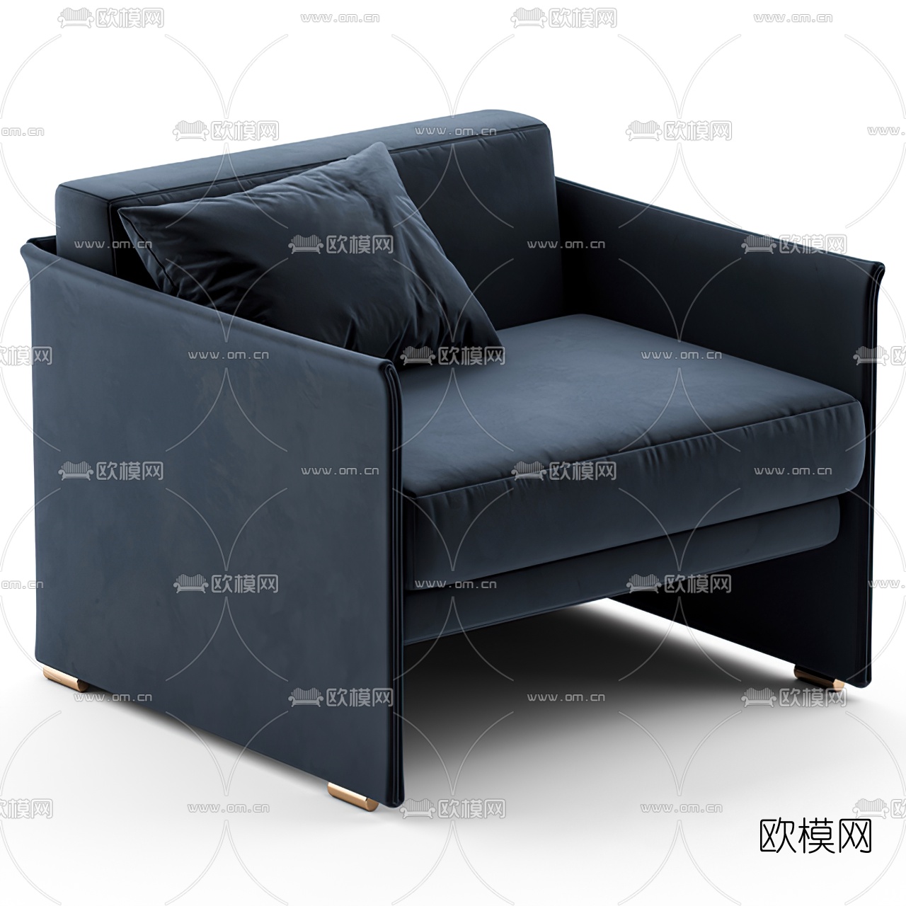 Cassina 布艺单人沙发3d模型下载
