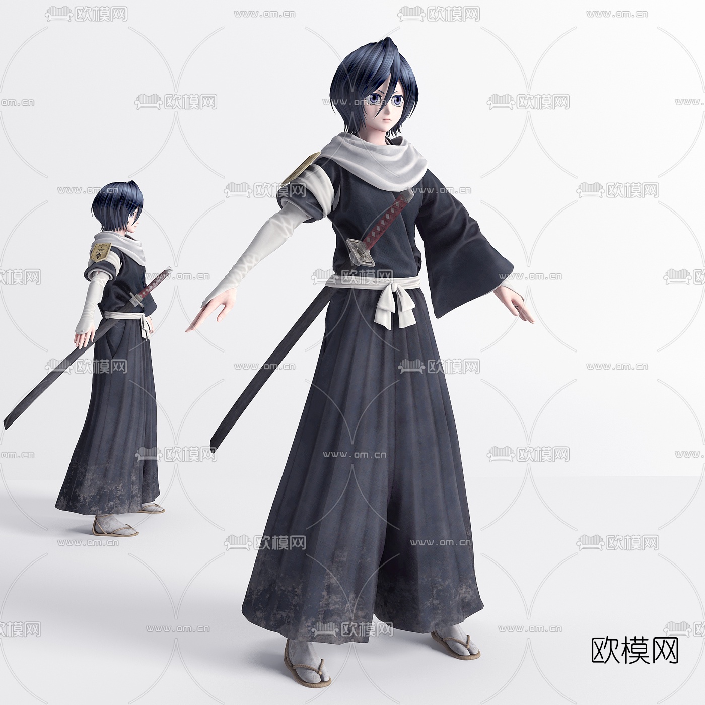 现代死神人物朽木露琪亚3d模型下载