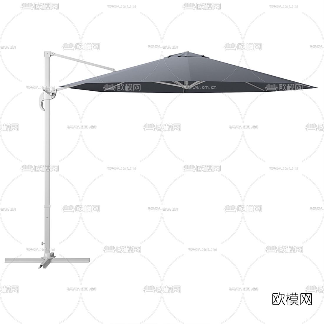 现代户外遮阳伞3d模型下载（渲染图4）