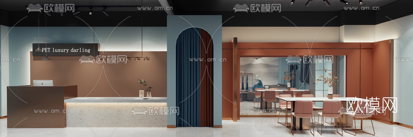 北欧服装店3d模型
