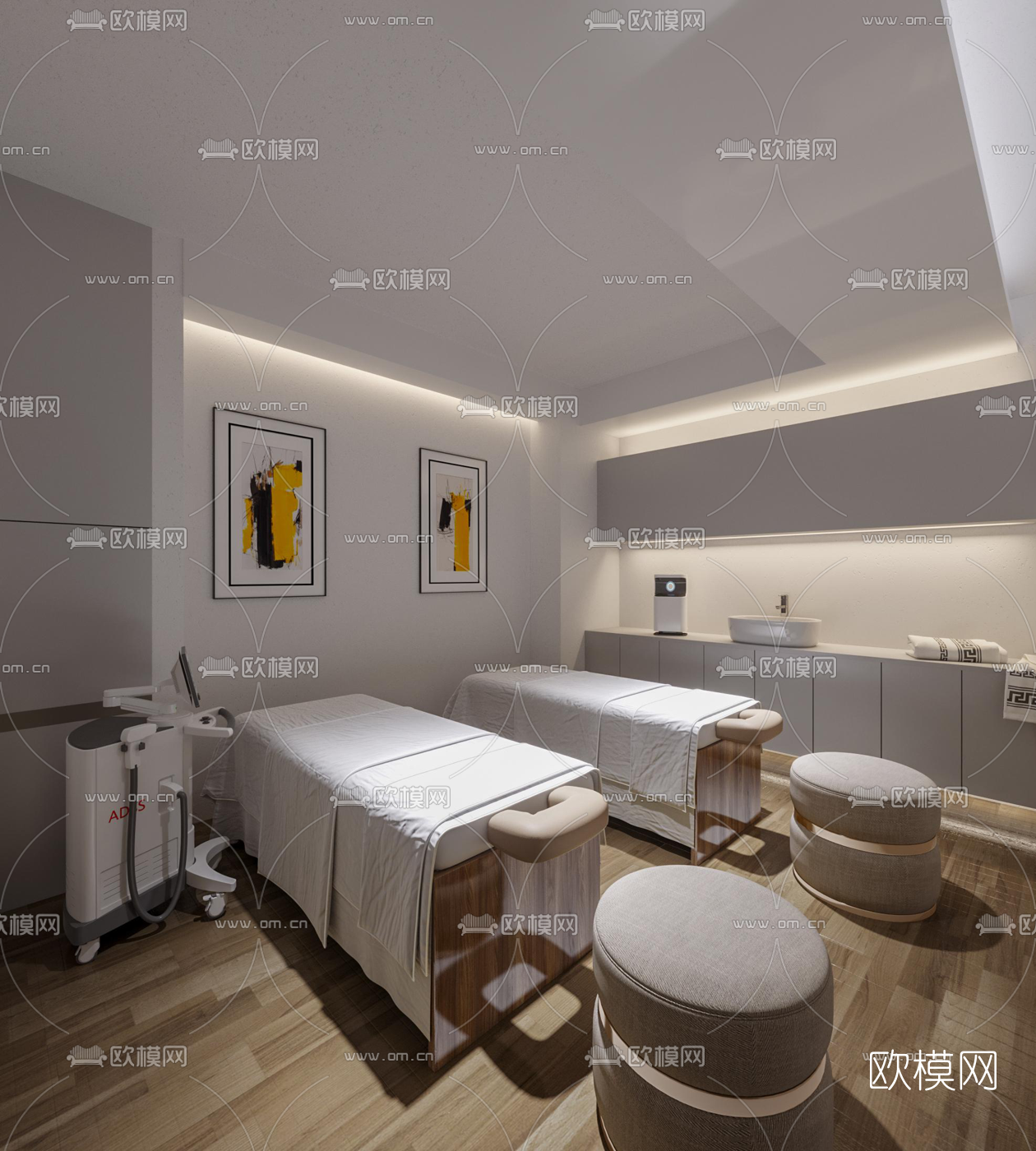 现代SPA护理房3d模型