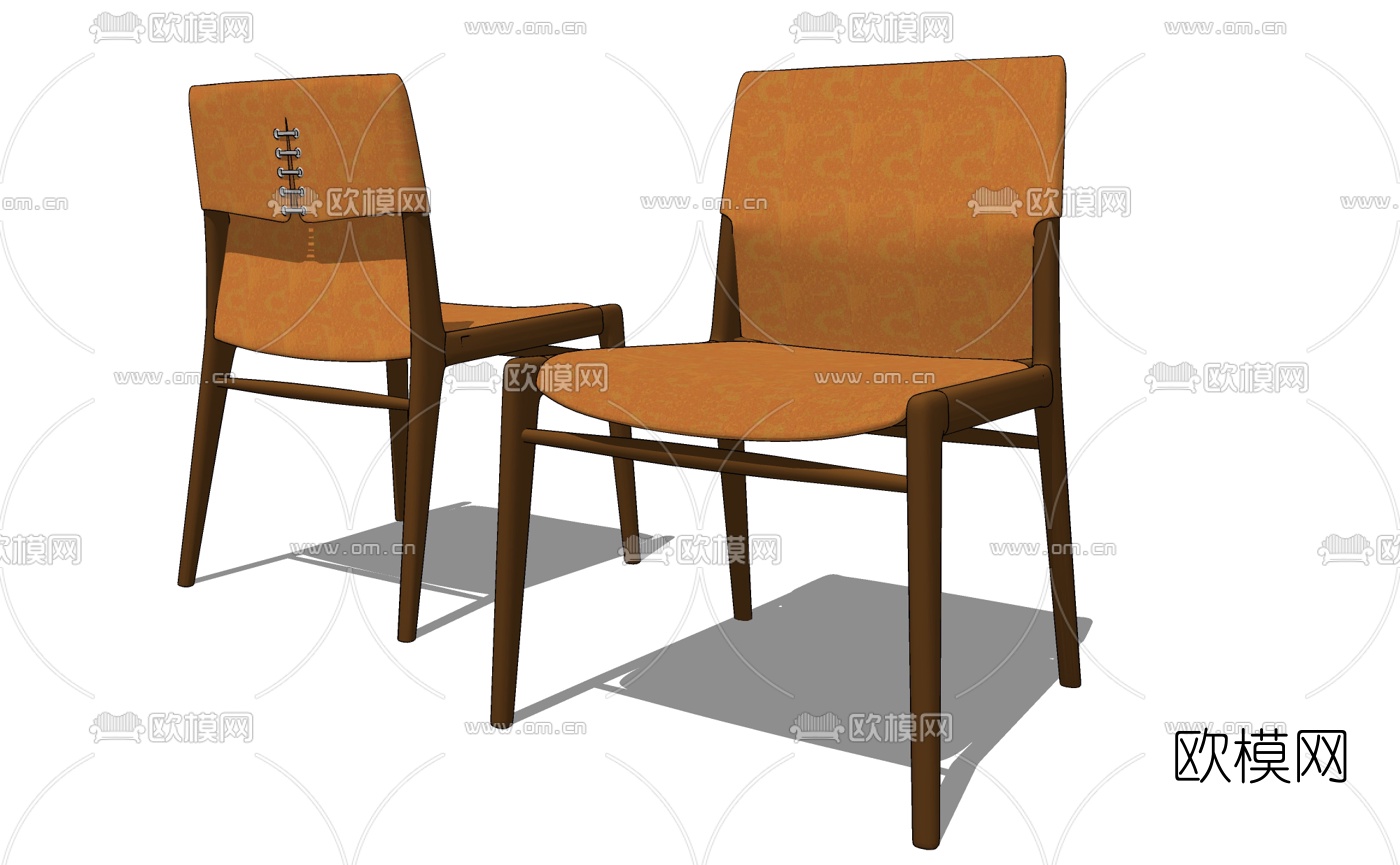 现代单椅su模型下载（渲染图2）