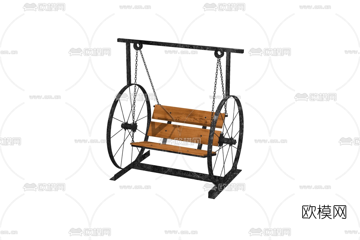 工业风吊椅su模型下载