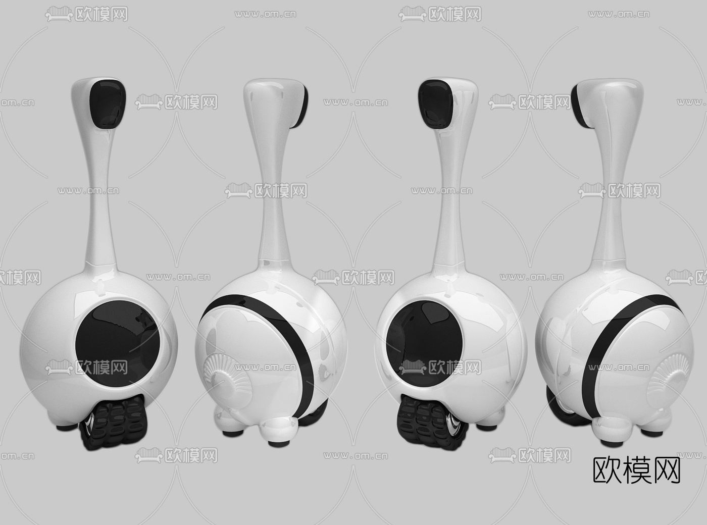 现代益智机器人3d模型