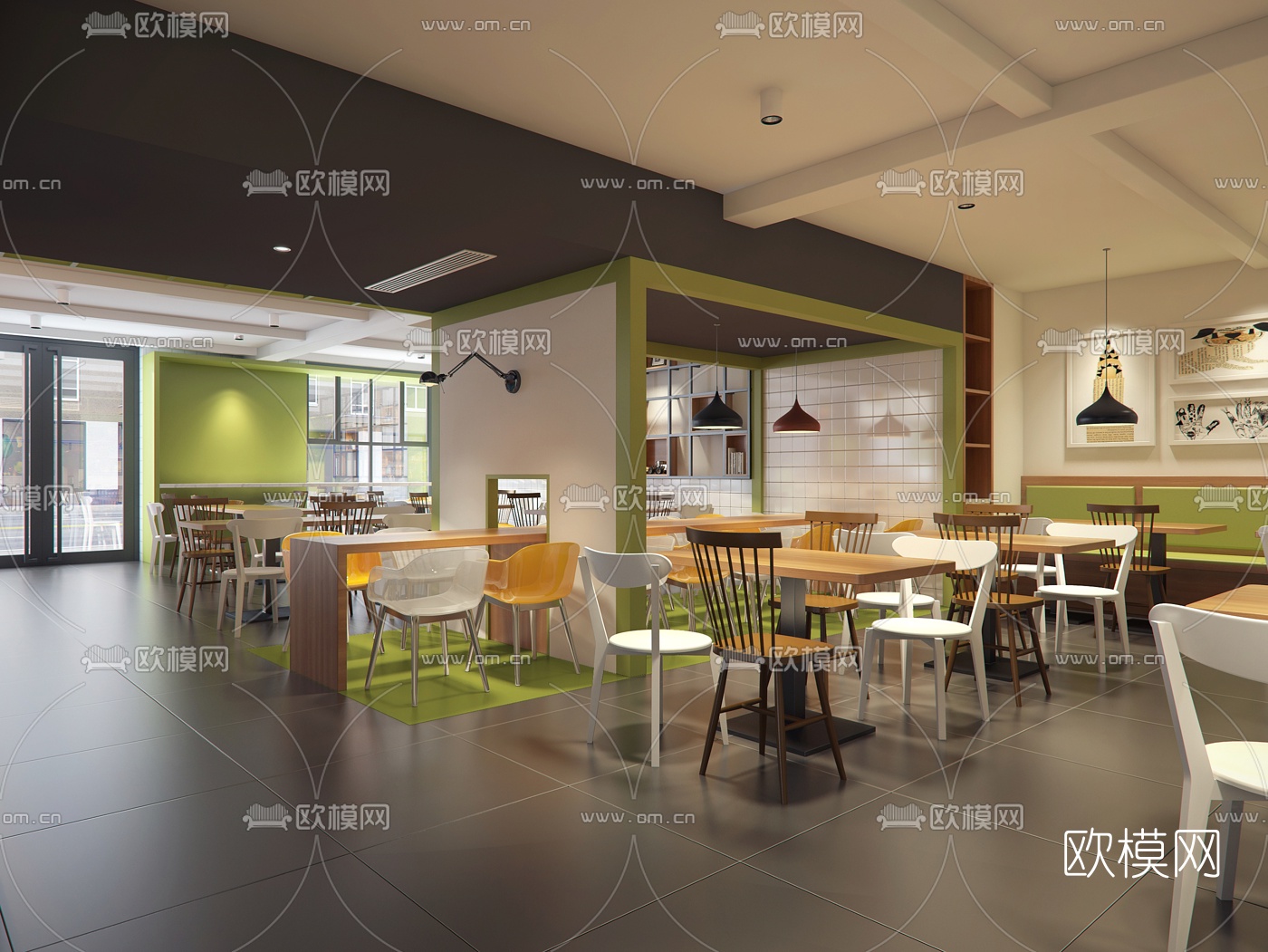北欧快餐店3d模型