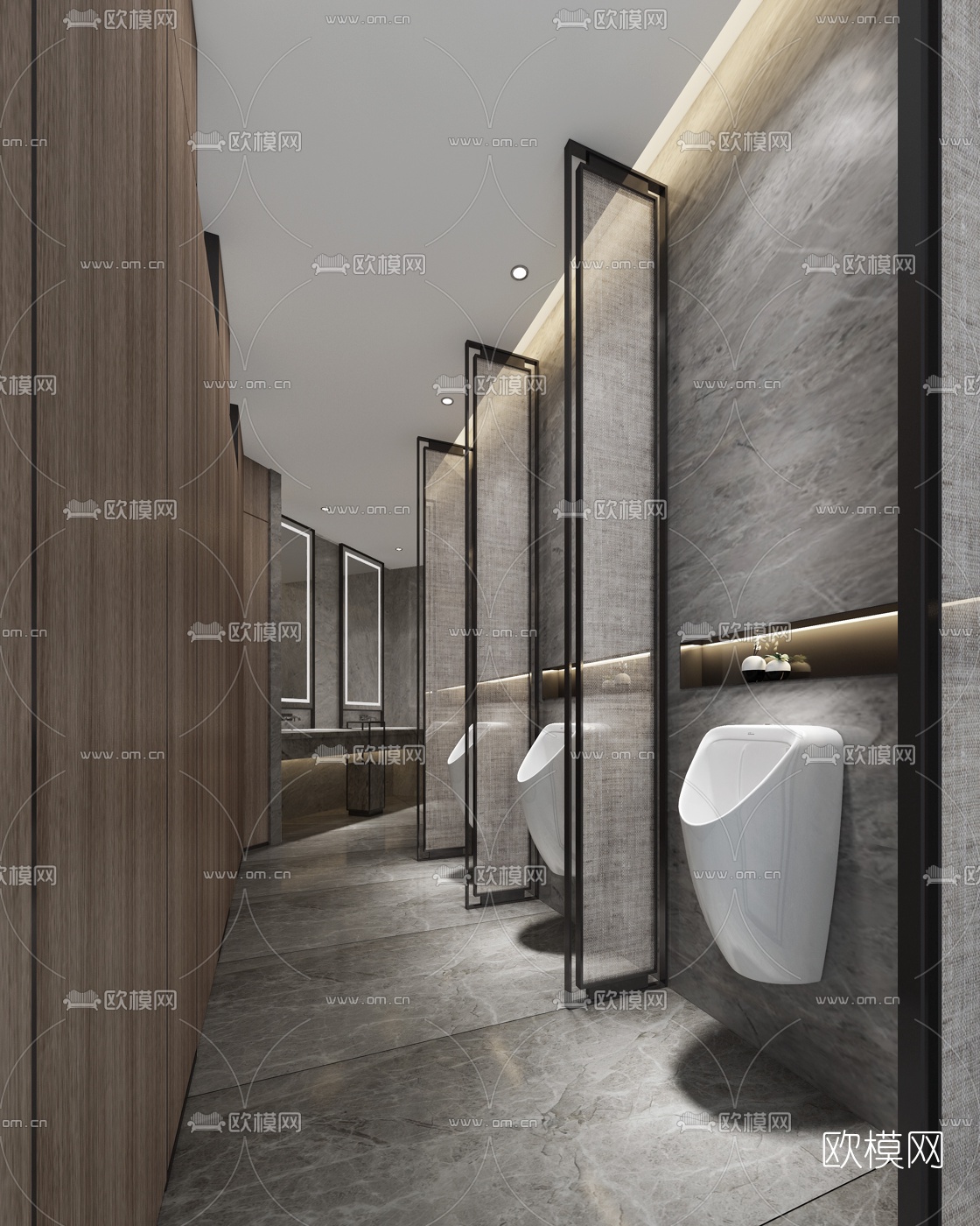 现代公共卫生间3d模型下载