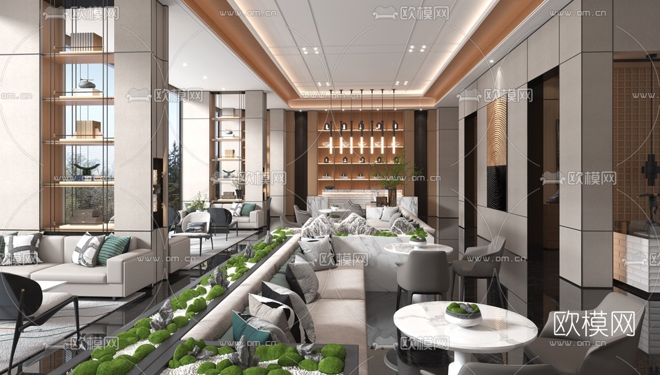盘石设计 深圳建发小巨蛋(璟悦轩)营销中心3d模型下载(渲染图1)