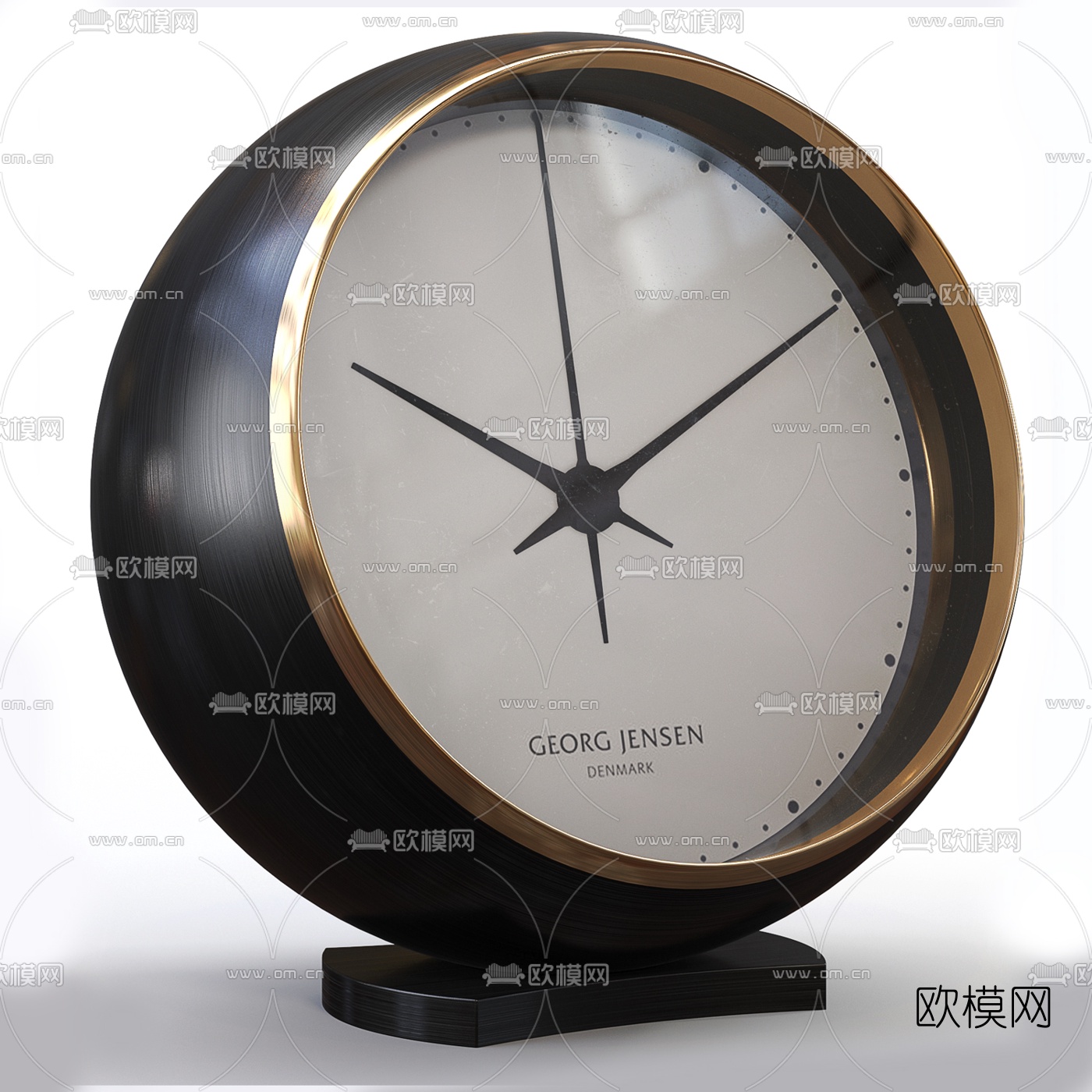 美式复古闹钟3d模型
