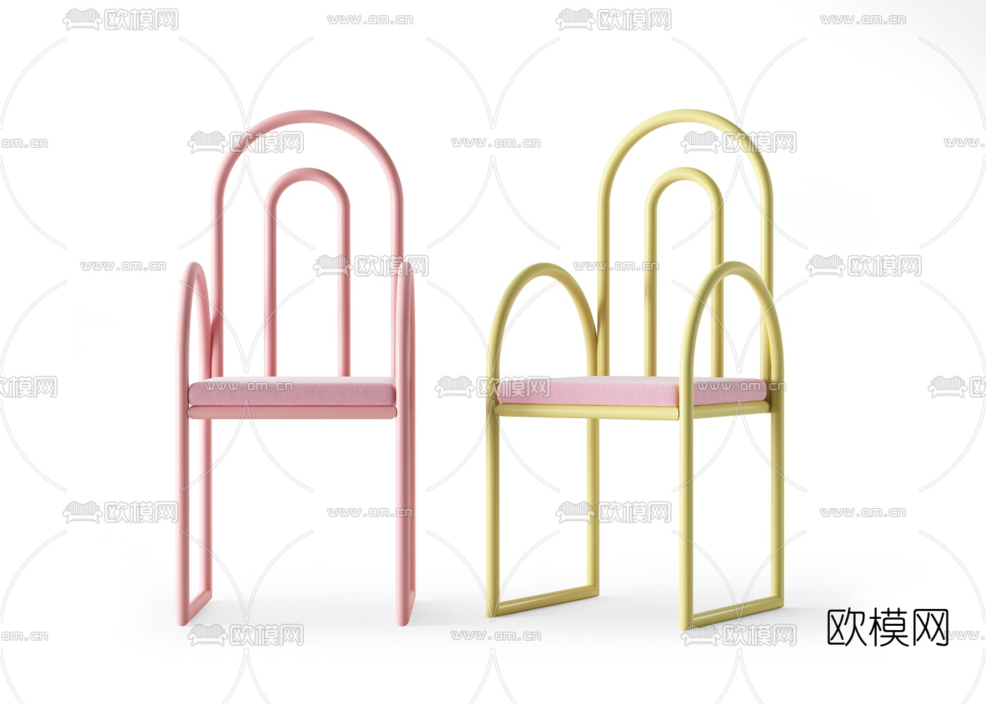 现代轻奢休闲椅3d模型下载