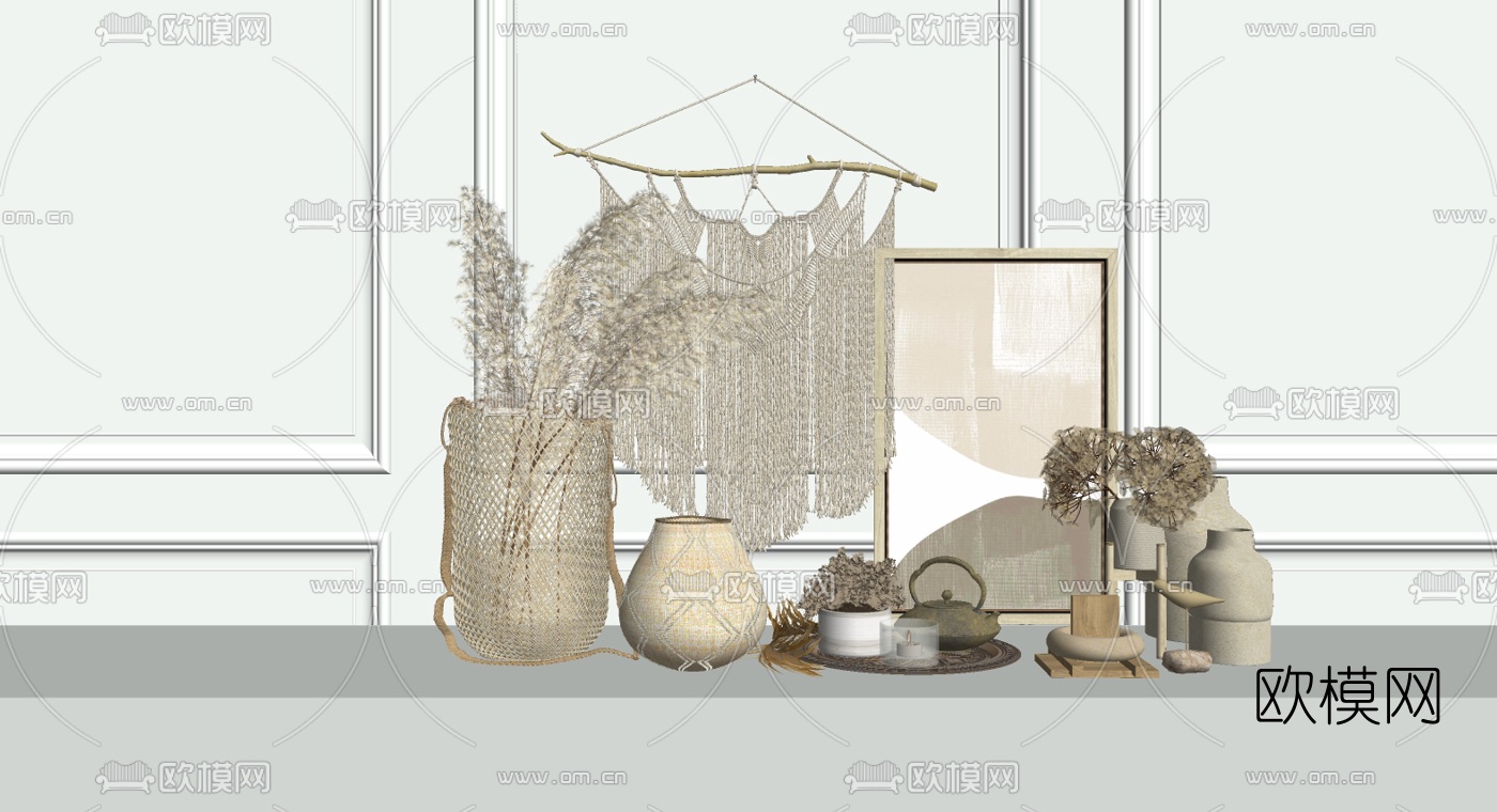 北欧饰品摆件su模型下载