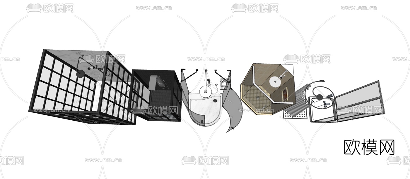 现代淋浴房su模型下载（渲染图4）