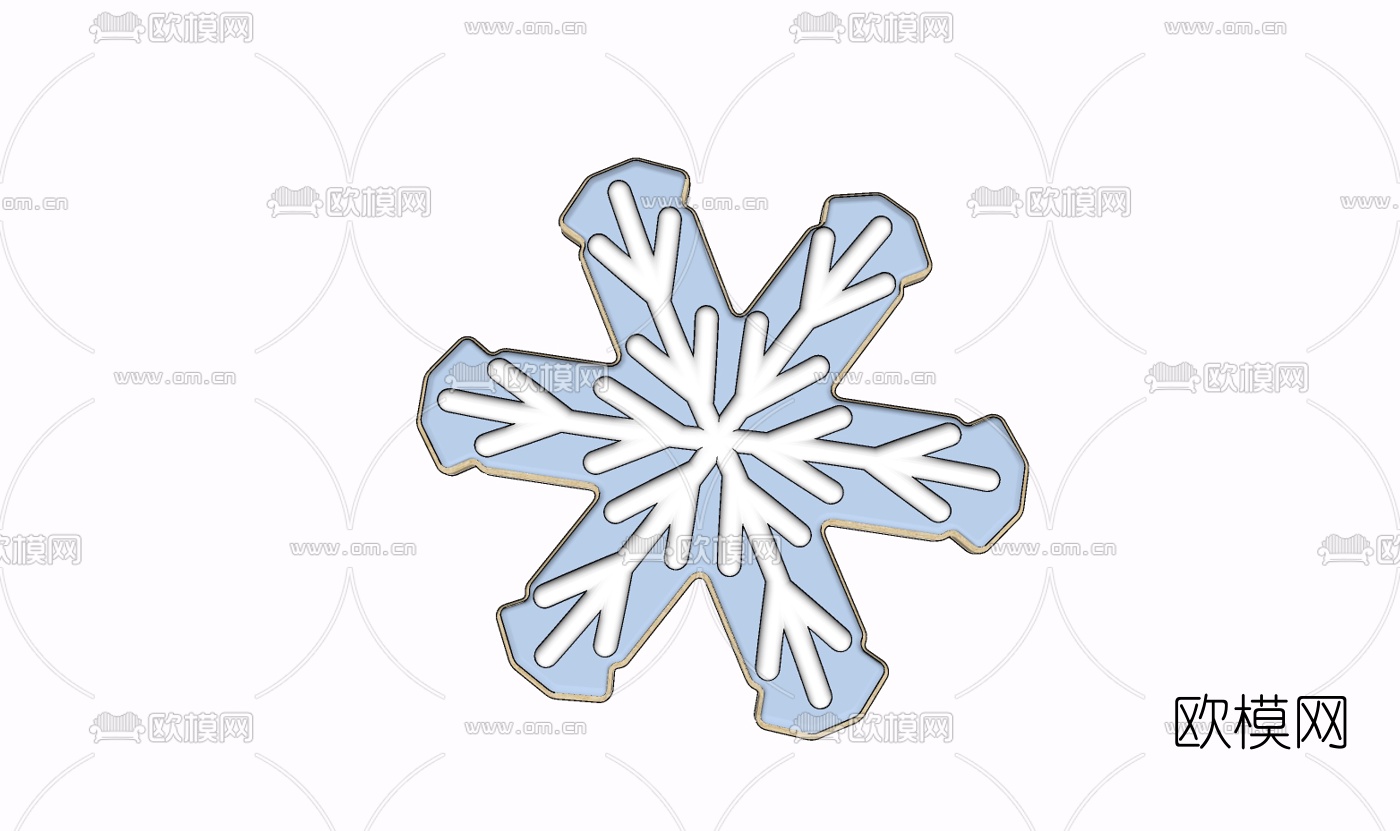 现代雪花挂件免费su模型下载