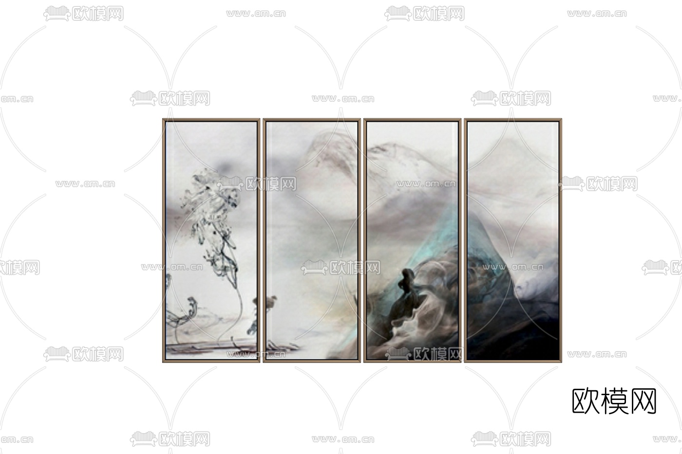 现代装饰挂画免费su模型下载