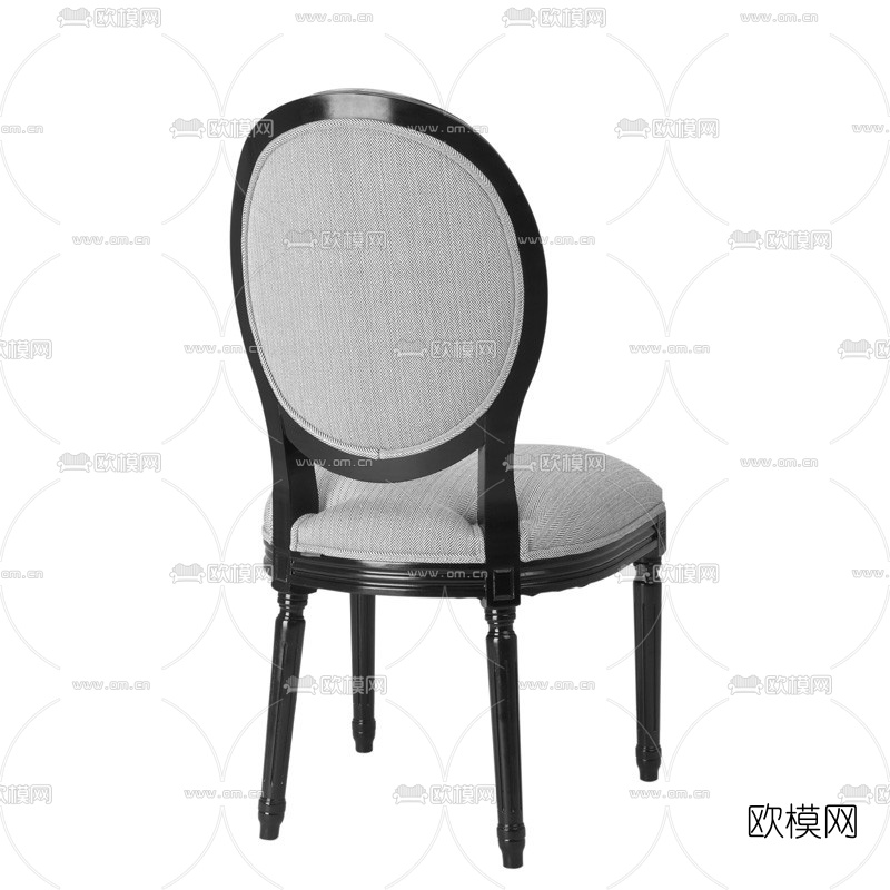 简欧实木餐椅3d模型下载（渲染图3）