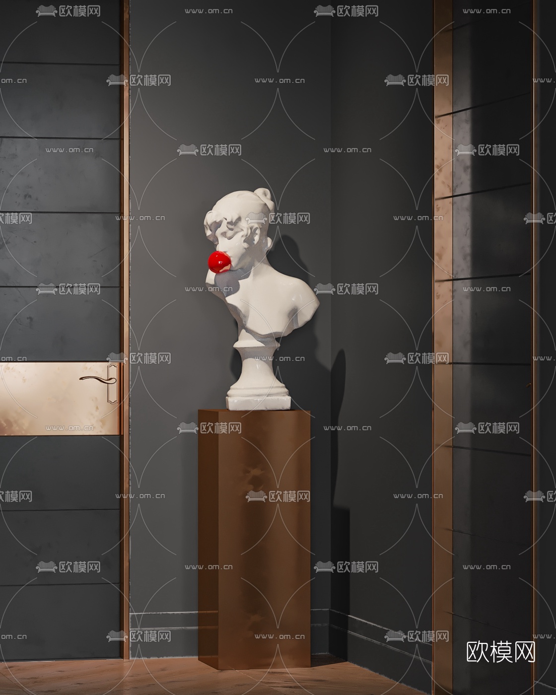 后现代客厅餐厅3d模型