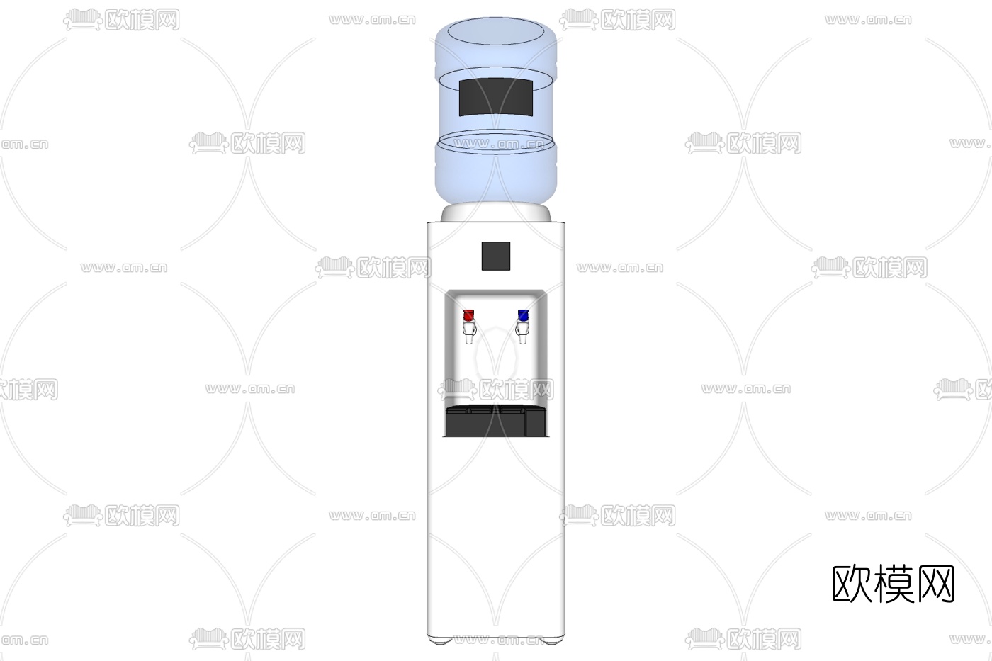 现代饮水机免费su模型下载