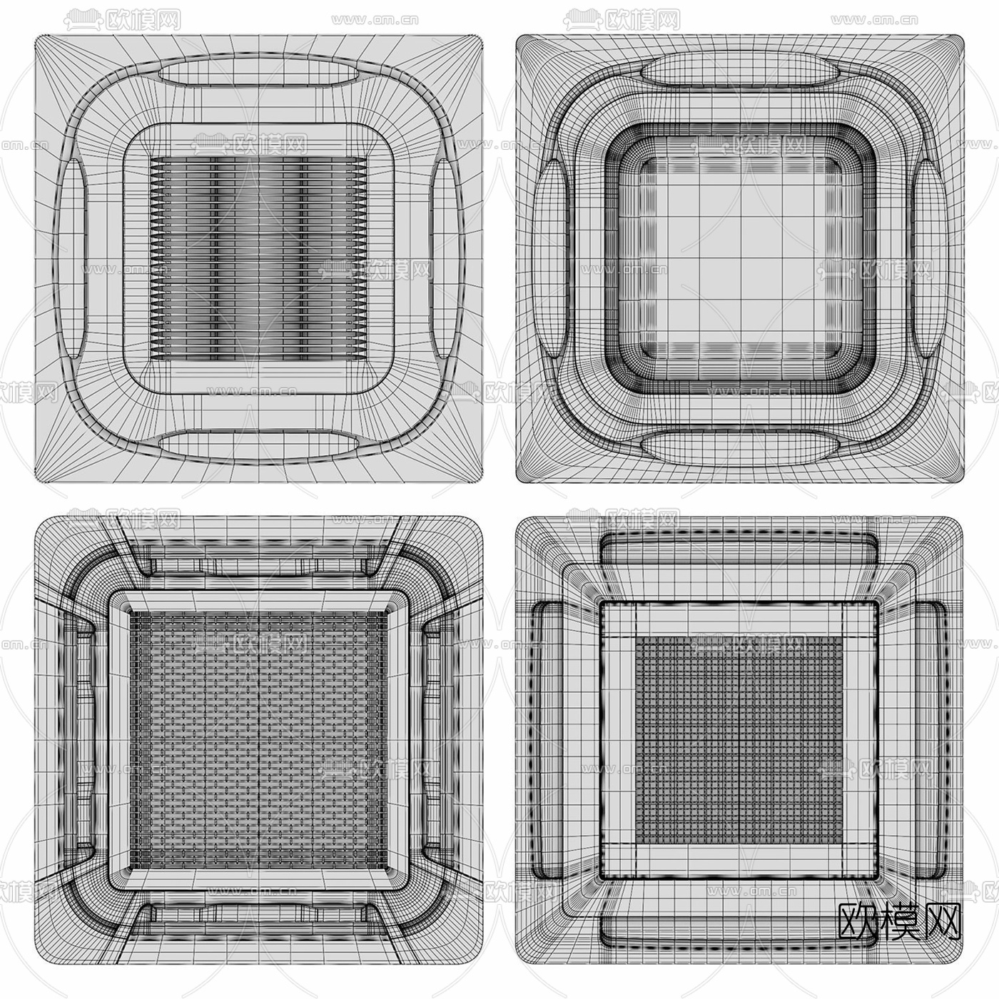 现代中央空调出风口3d模型下载（渲染图2）