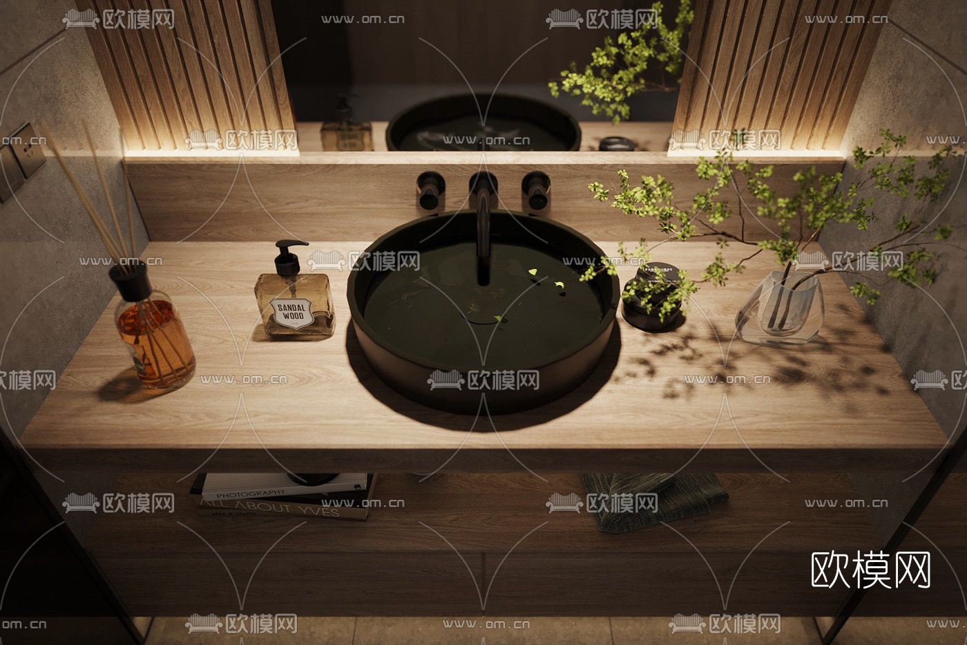 现代洗手台3d模型