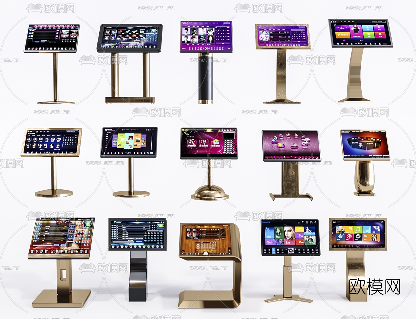 现代KTV点唱机点歌台3d模型下载