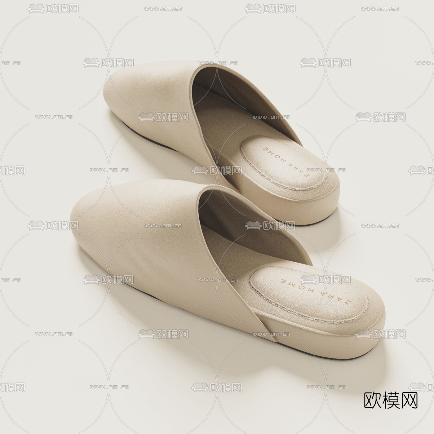 现代拖鞋鞋子3d模型