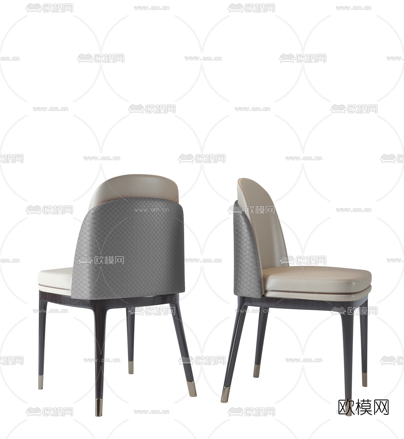 现代皮革单椅3d模型
