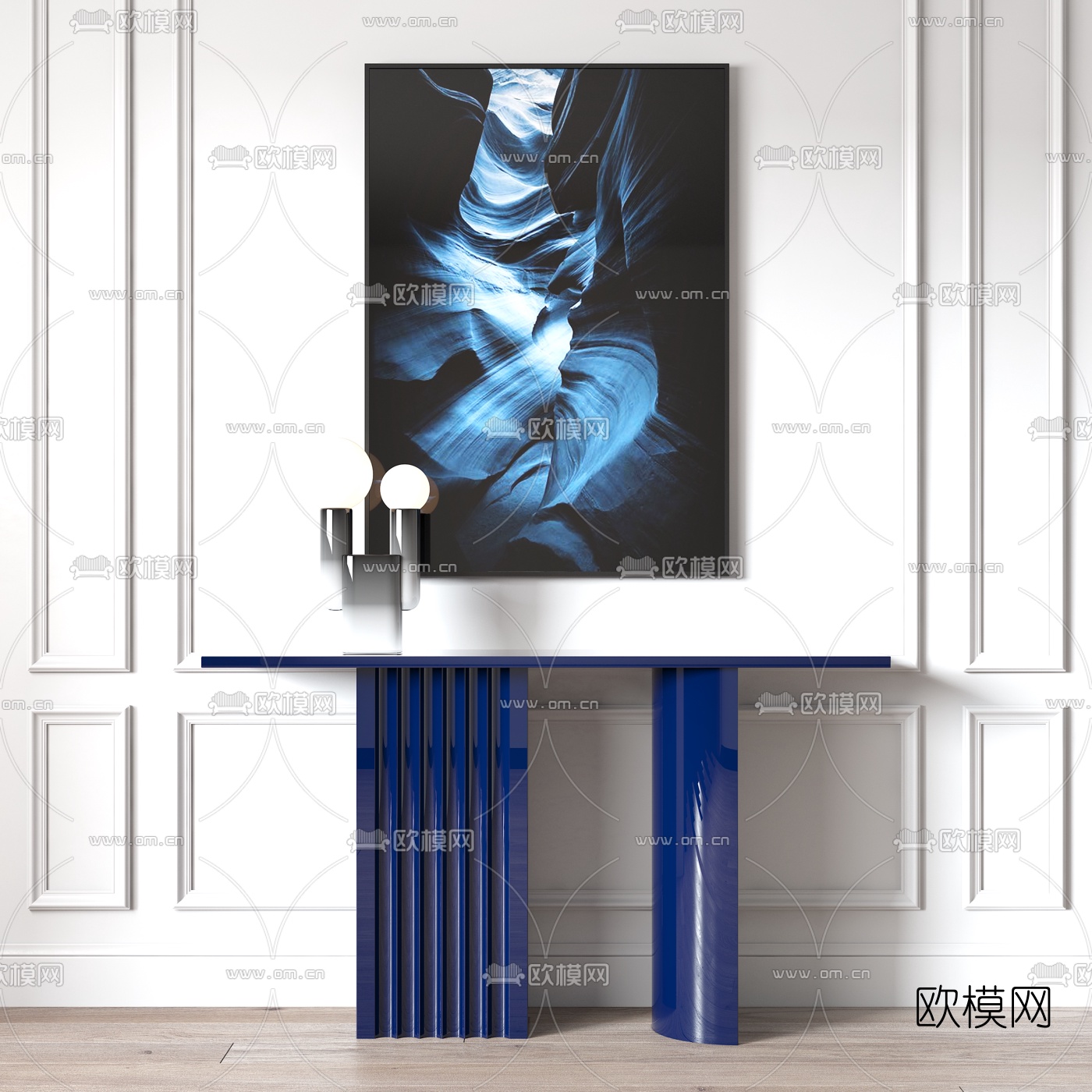 现代简约端景条案3d模型下载