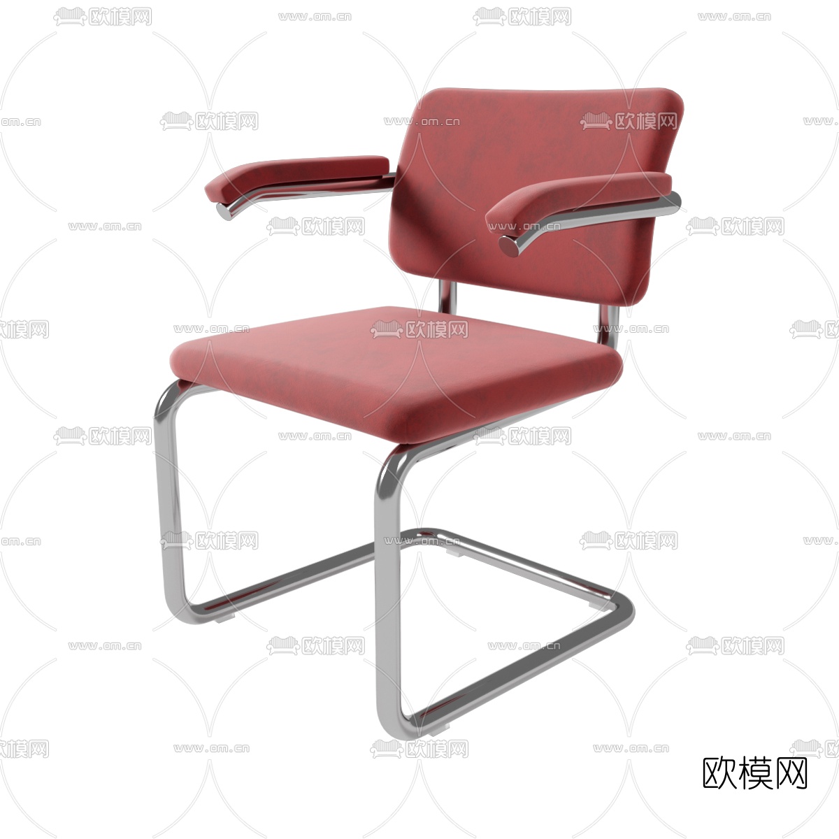 现代班前椅办公椅3d模型下载（渲染图2）