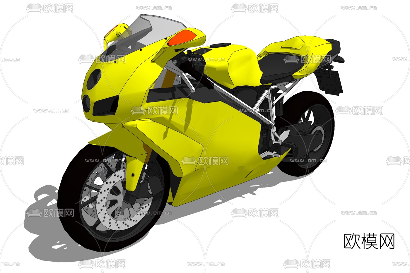 现代摩托车su模型下载