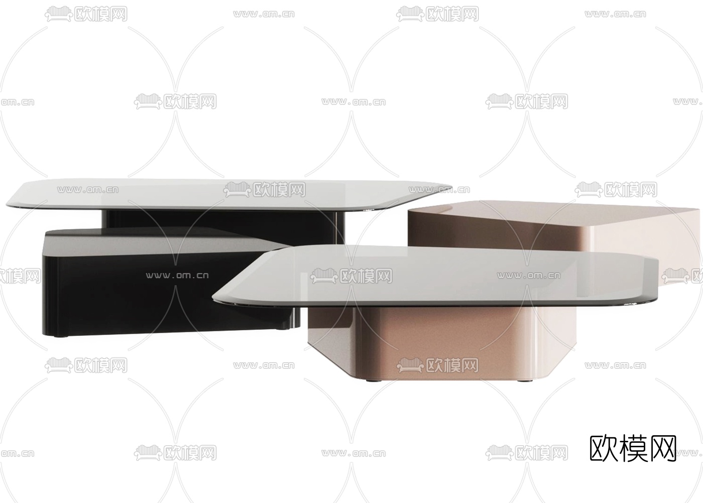 Molteni&C 现代茶几3d模型下载（渲染图2）